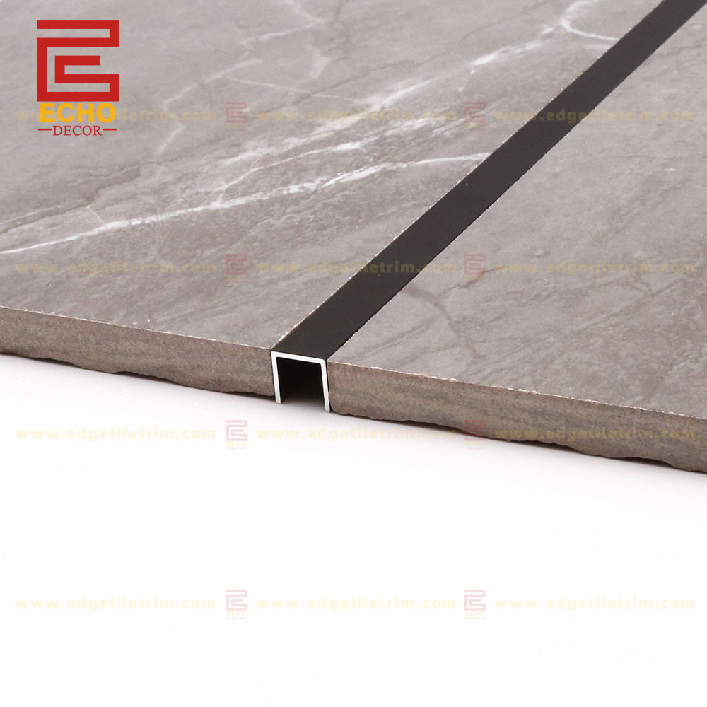 Extrusions Aluminum Tile Trim U Channel Metal Profile 12mm Black