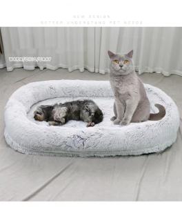 Quality Manufacture 160cm Non-Slip Washable Long Plush Giant Fluffy Pet Bed For Cat Dog For Pet Animals wholesale