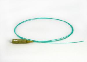 Quality OM3 SC Loose Tube Fiber Optic Multimode Pigtail Aqua Jacket Corning Fiber wholesale