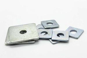 Quality 4.8 Grade Iron Square Plate Washers Q235 Steel Material Reduce Friction DIN9021 DIN126 wholesale