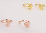 Huggie Hoop 9K Gold Earrings Tiny Heart Shape Dia Inner 8mm Outer 10.5mm