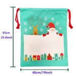 Large Linen Santa Sack For Christmas Blank Sublimation Candy Bag In Stock