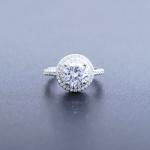 Real Silver 925 Wedding Engagement Rings Vintage Jewelry For Bridal