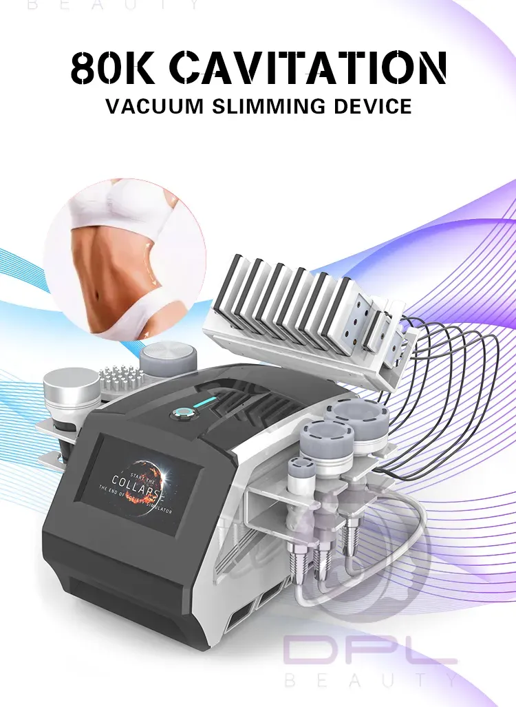 AS94 Body Slimming Machine 6 In 1 Fat Reduce 80K With Vacuum Cavitation System Antienvejecimiento Body Sculpting