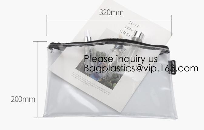 Office Stationery Waterproof Document Slider Pvc Packing Bag,PVC bags, EVA bags, zipper bags, stand up zipper bags
