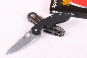Quality Spyderco knife CTS204 (black handle) wholesale