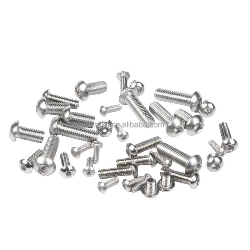 JIS Standard 304 Stainless Steel Hexagon Socket Screws Round Pan Head Screws Chrome Plated Coated Finish for Construction