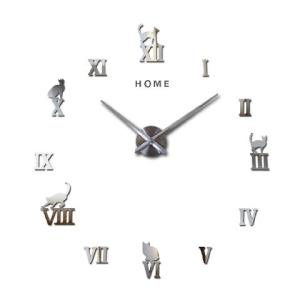 Quality Frameless Large Roman Numerals Wall Stickers Clocks Decorative Wall Clocks For Living Room wholesale
