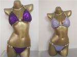 European cut womens bodybuilding competition posing suit Metallic IFBB Bikini