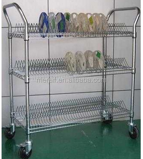 SMT ESD Reel Storage Shelving Rack Trolley Cart Stainless Steel industrial anti-static SMD carrier tape shelf cart