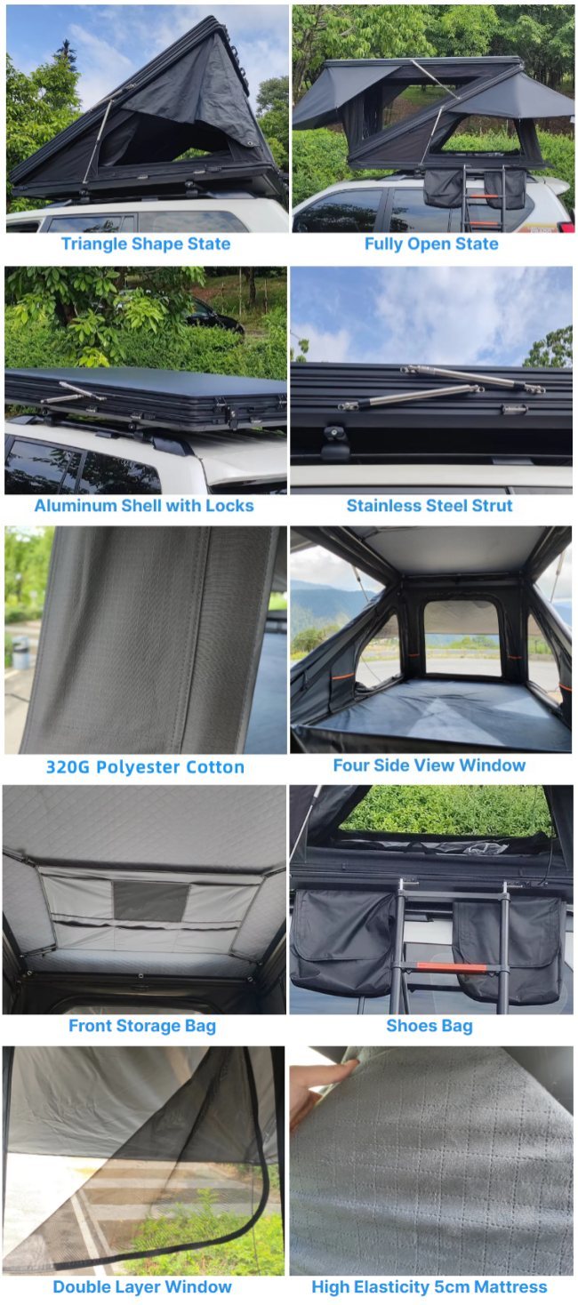 Foadable Black Z Rooftop Tent With 3000mm Waterproof Rating Four Reason