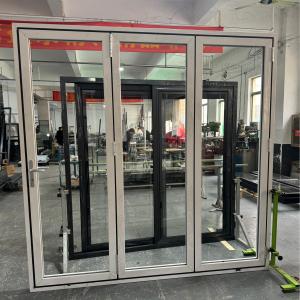 Quality Thermal Break Aluminum Folding Doors Double Tempered Glass wholesale