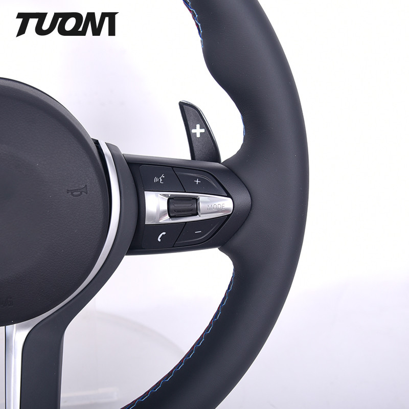 Full Leather BMW Car Steering Wheel Round Shape Automotive Parts