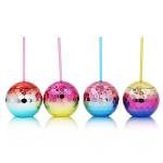 Party Decor 1970s Disco Ball Tumbler Cup Party Sipper Cups With Straw