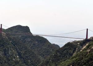 Quality Suspended Portable Steel Bridge , Modular Steel Bridge Long Span River Used wholesale