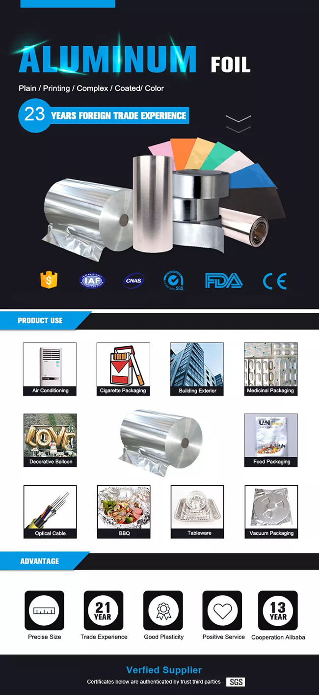 6-20 Microns Aluminum Foil Roll for Safe Food Packaging 8011 Alloy