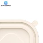 Ovenable Paper Food Tray With Lid 540ml Sugarcane Bagasse Matrial
