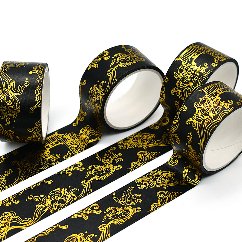 Waterproof Custom Cheap Professional Printed Resistant Gold Foil Washi Paper Tape