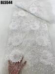 fashion fabric Dubai Lace Fabric Handmade embroidery beaded bridal lace fabric