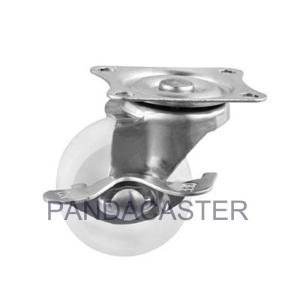 Quality 2 Inch White PP Polypropylene Wheels Furniture Swivel Casters With Brakes wholesale