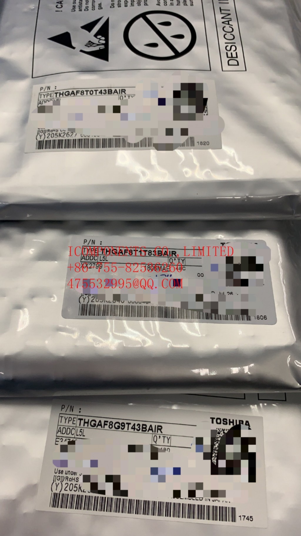 THGAFBT1T83BAB5 KIOXIA FLASH - 256 Gbyte UFS2.1 AEC-Q100 Grade2