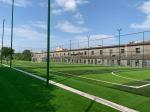 China Artificial Football Pitches 8000-15000 Dtex Efficient Drainage Rubber