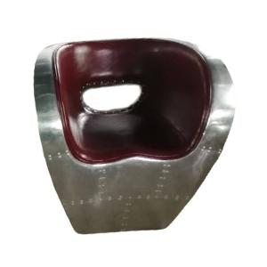 Quality Antique Design Loft Style Furniture Vintage Leather Spitfire Retro Metal Aluminium Aviator Tomcat Sofa Chair wholesale
