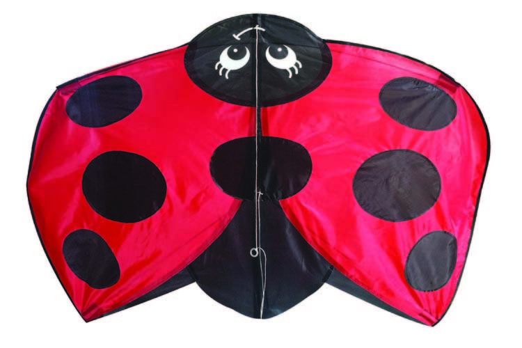 Single Line Type Ladybird Kite With Fiberglass Frame Spring Season Outdoor Playing Use