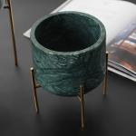 Green Marble Ceramic 175mm Decorative Flower Planter Pots