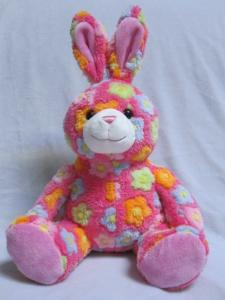 Quality Rose / Blue Stuffed Easter Bunnies Soft Push Toys Custom Made wholesale