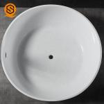 OEM ODM Artificial Stone Bathtub Bowl Shaped Tub Eco Friendly