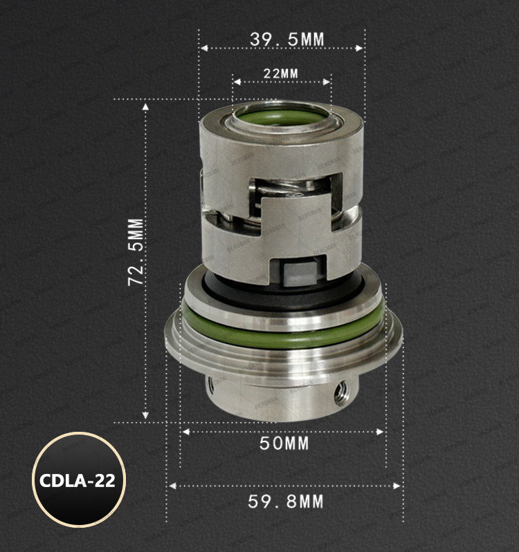 Original NJK CDLA-22mm CNP CDLF CDMF Stainless Steel Vertical Multistage Pump Mechanical Seal