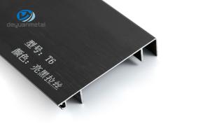 Quality Brushed Aluminium Skirting Trim 6063 Aluminium Floor Skirting Surface Treament Brushed Bright Black Color wholesale