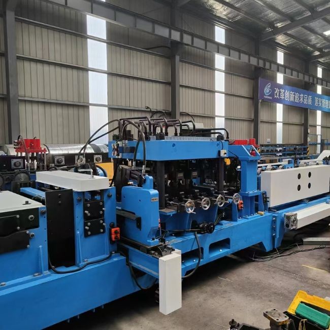High-speed Fully Automatic Interchangeable Two-in-one CZ Purlin Roll Forming Machine