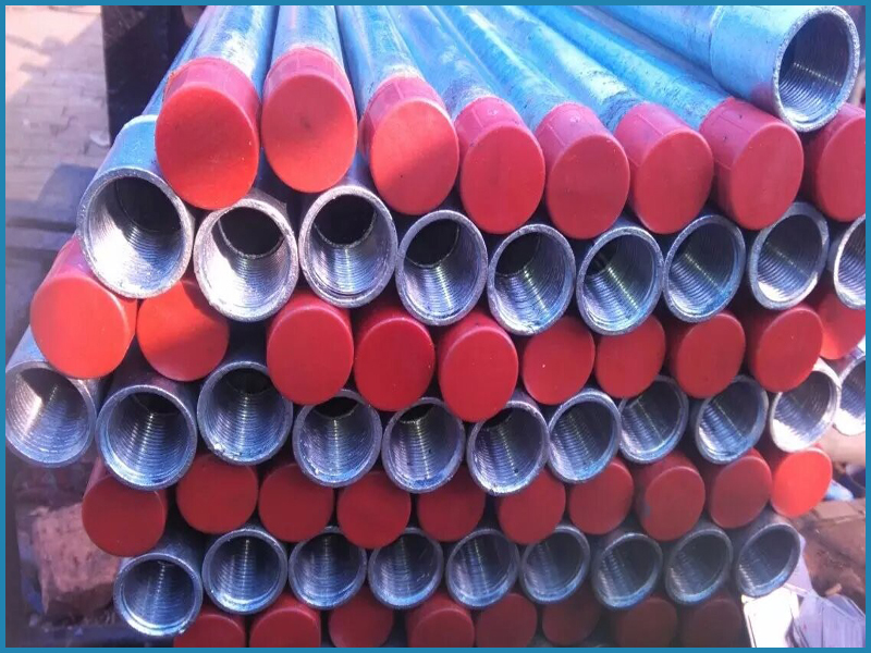 threaded galvanized steel pipe with sockets and caps