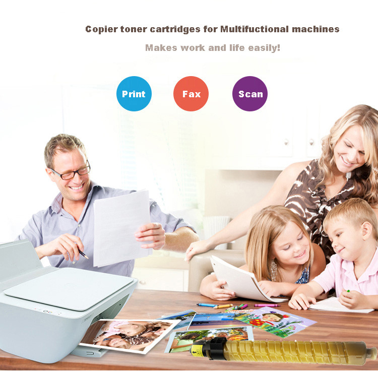 CMYK Color Copier Toner Cartridge Compatible Ricoh Mpc3003 / Mpc3503
