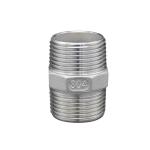 Stainless Steel 201 304 316 Casting Hexagon Nipple Double Ferrule Pipe Fittings