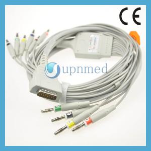Quality Fukuda one-piece 10-Lead EKG cable with leadwires wholesale