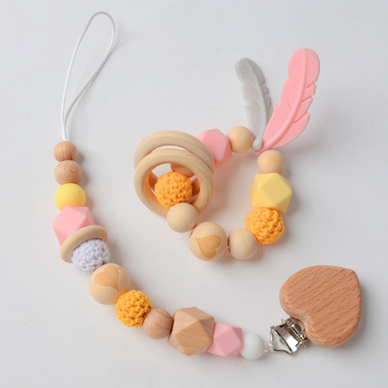 DIY Ornament Baby Molar Teether Accessories Color Crochet Bear Baby Molar Bracelet Stall Toy