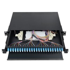 Quality ODF Fiber Optic Patch Panel Rack Mounted SC FC ST LC 48 Fiber wholesale
