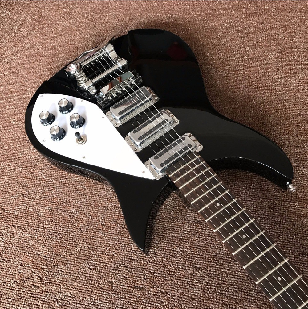 Wholesale and Hot selling OEM Custom Rickenback style black Electric Guitar