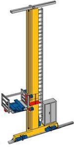 Quality Height 12900mm Lightweight ASRS Stacker Crane Single Mast SRM wholesale