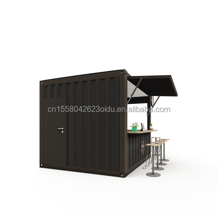 Galvanized Steel Bending 180g 10FT Mini Pop-up Shop Container Coffee Shop/Bar/Fast-food Restaurant/Convenience Store/Kiosk/Booth