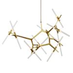 Black Gold Modern Art Pendant Light Aluminum 6 10 14 20 heads for Dinning Room