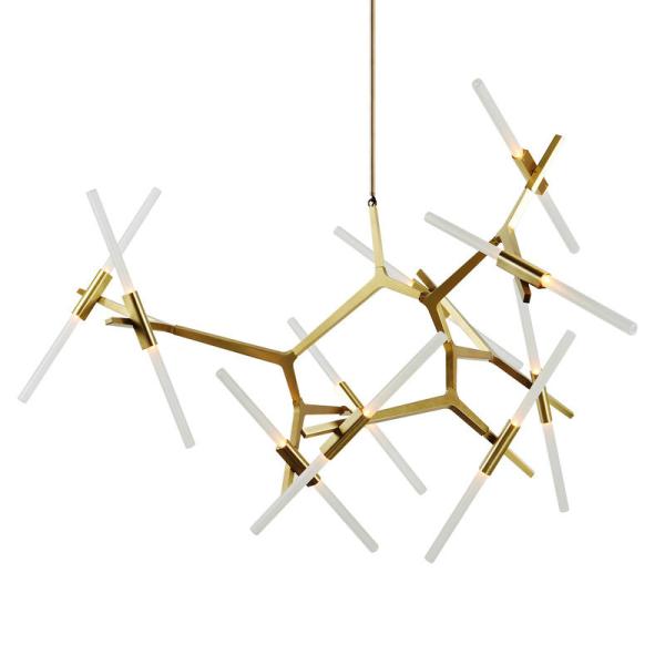 Black Gold Modern Art Pendant Light Aluminum 6 10 14 20 heads for Dinning Room