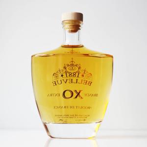 Quality 0.7L 0.5L Brandy Glass Bottle 900g Crystal White Hot Stamping wholesale