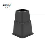 KR-P0246 Smooth Plastic Adjustable Bed Risers , 8 Inch Black Furniture Risers
