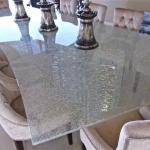 Quality 6-12mm Decorative Broken Glass Table Top for Home Furniture Made of Tempered Glass wholesale