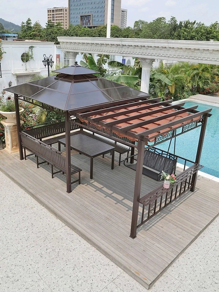Adjustable Louvered Patio Pergola Outdoor Hardtop Gazebo Luxury Pergola