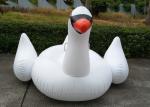 EN71 Inflatable Water Toys , White Swan Floating Island Blow Up Raft For All